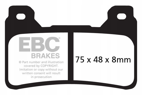 Brzdové doštičky Ebc GPFAX390HH traťové/profesionálne (súprava na 1 kotúč)