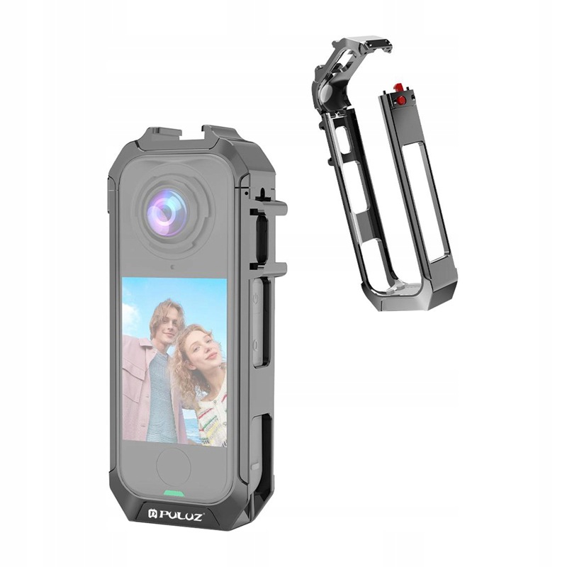 Kovové ochranné pouzdro Puluz pro Insta 360 X4 Air (šedé)