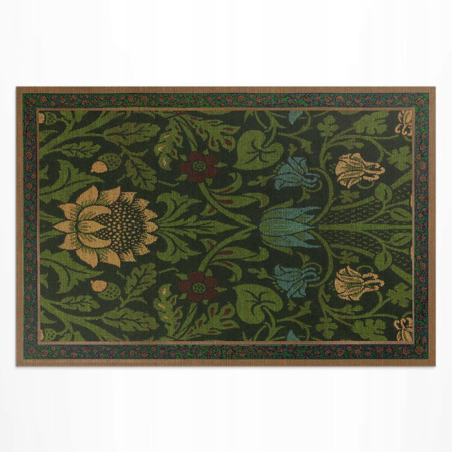 Terasový vinylový koberec Outdoor Kvetinové motívy William Morris 100 x 150 cm