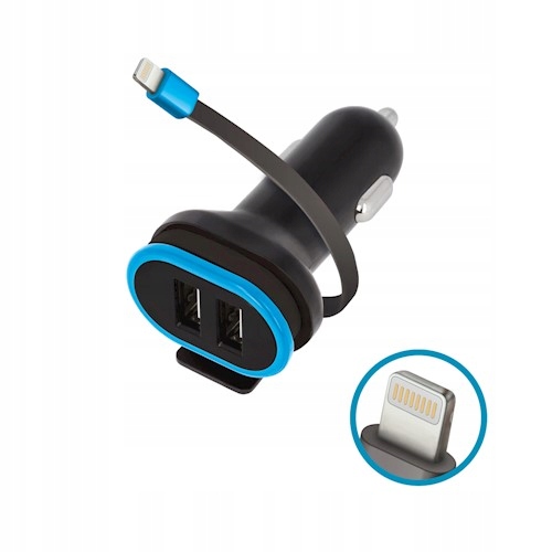 

Ładowarka Forever 2xUSB 3A z kablem do Iphone