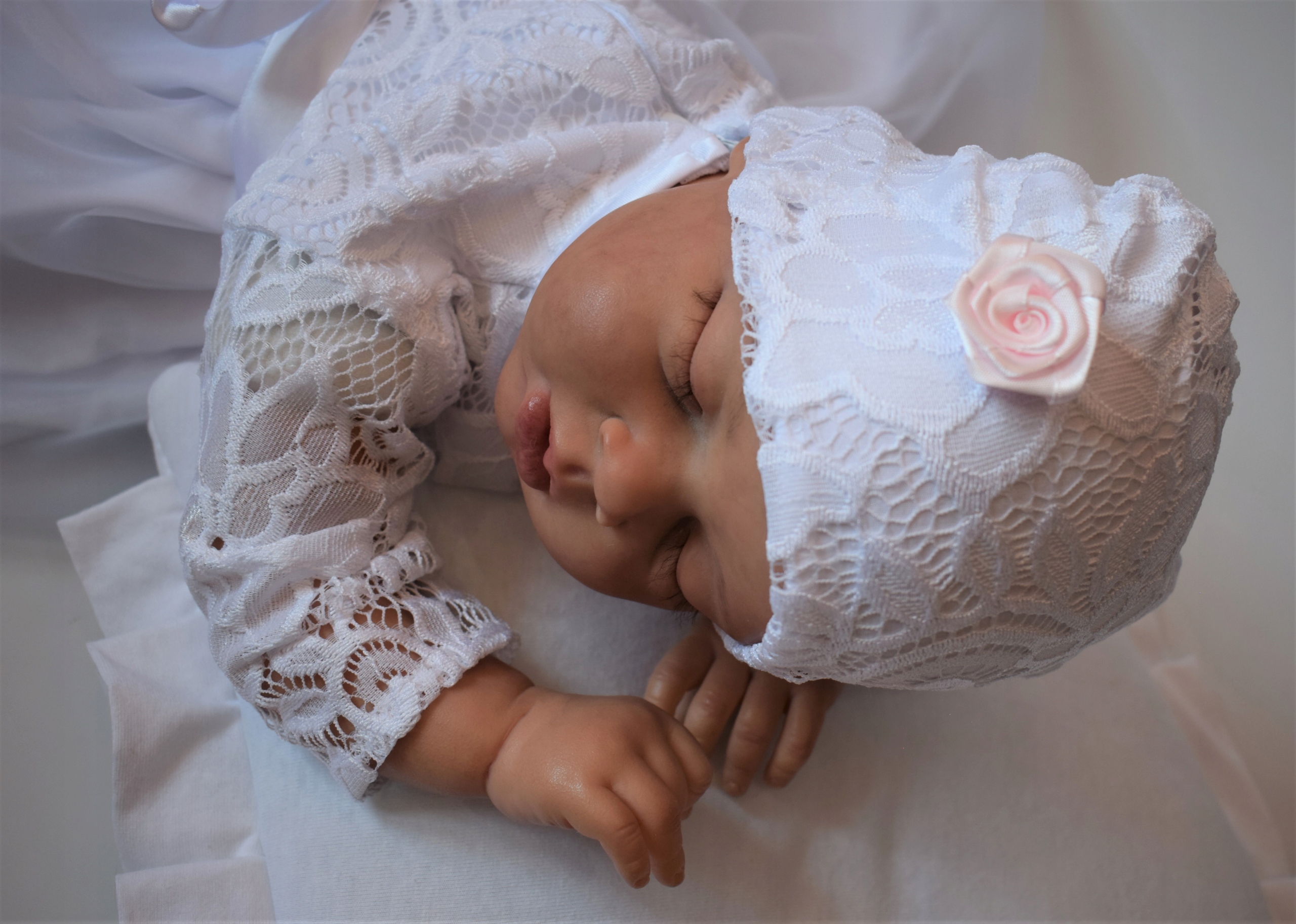 Lena 4cz Komplet SUKIENKA płaszcz do CHRZTU 80/86 Kolor biały