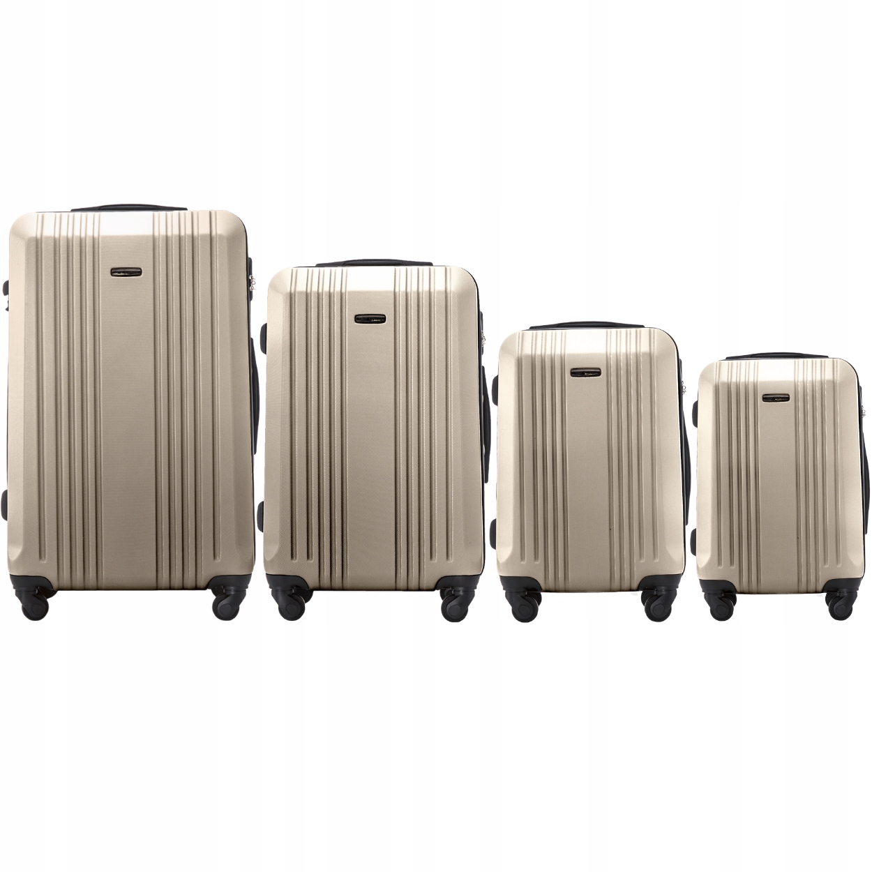 Wings Sada Cestovních Kufrů na 4 kolečkách Abs Tvrdé Zavazadlo Prostorná