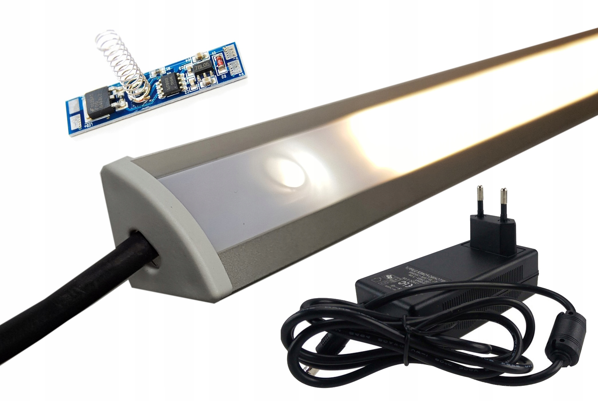 Podskříňková Lampa Rohová Podskříňkové osvětlení Led Lišta 31W 2 mb Dotyk