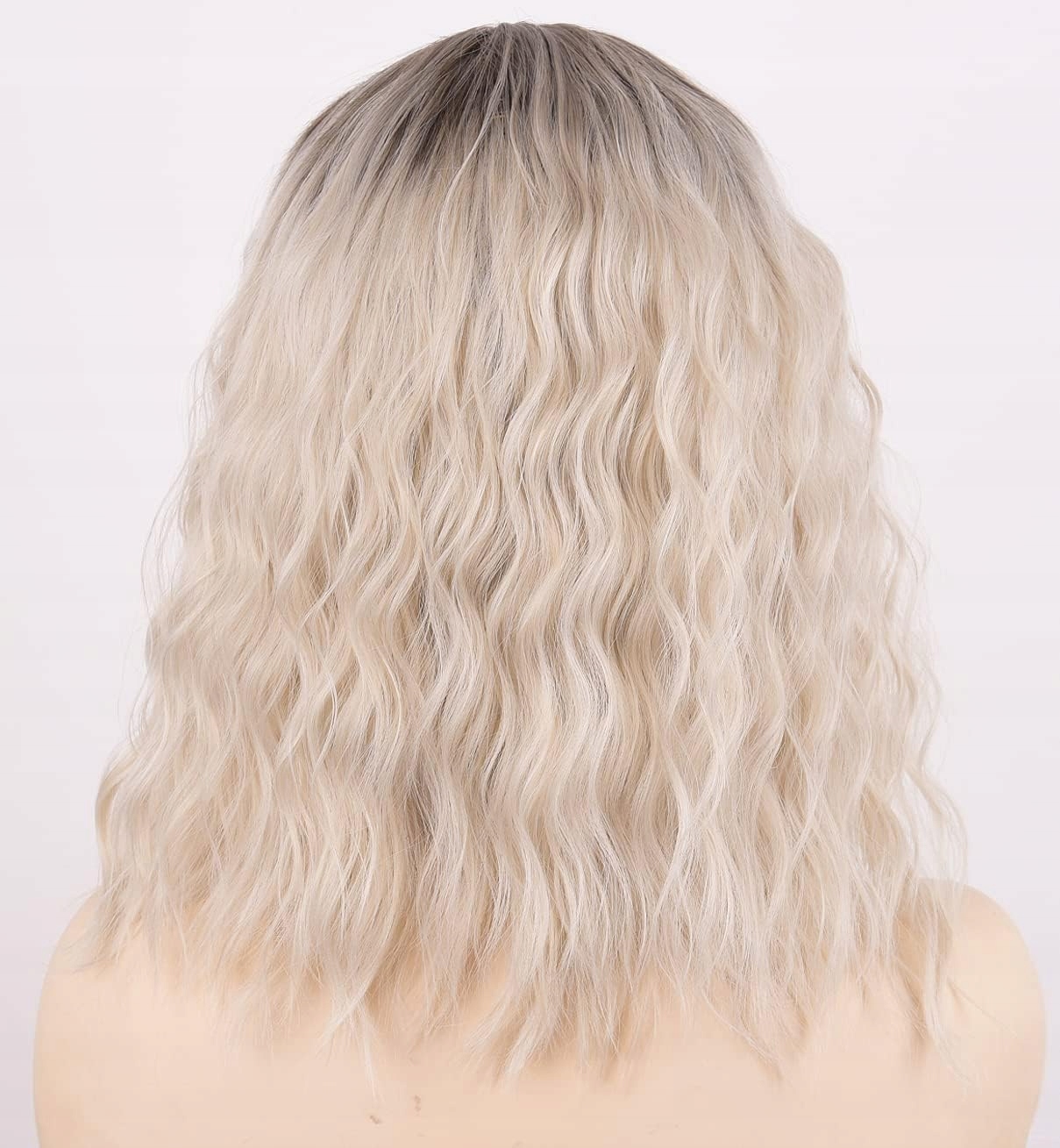 Vebonny Paruka vlasy polodlouhé syntetické blond dámské ombre vlnité reg6