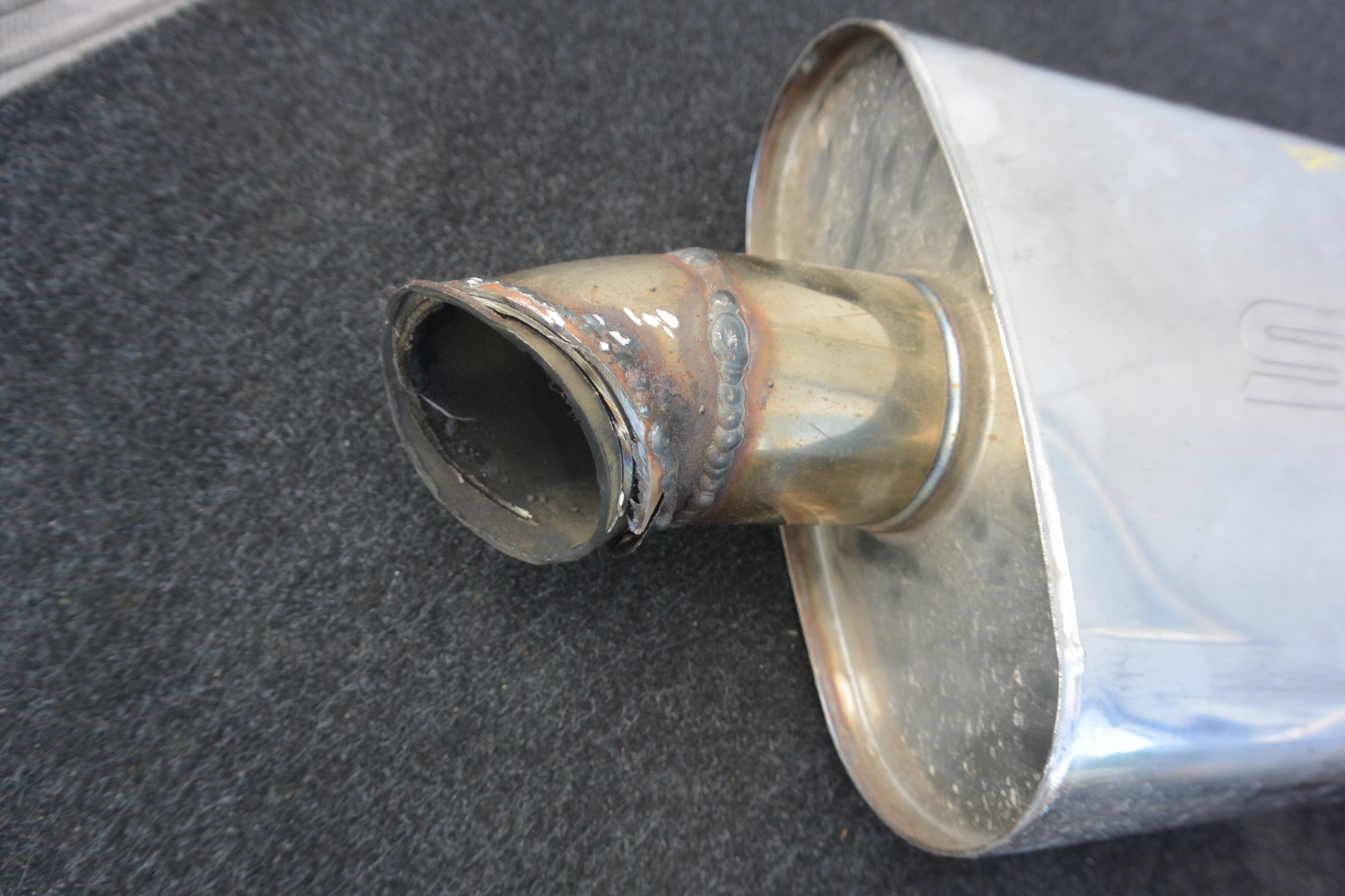 muffler, exhaust central SLIDE 63,5MM 304SS 350MM