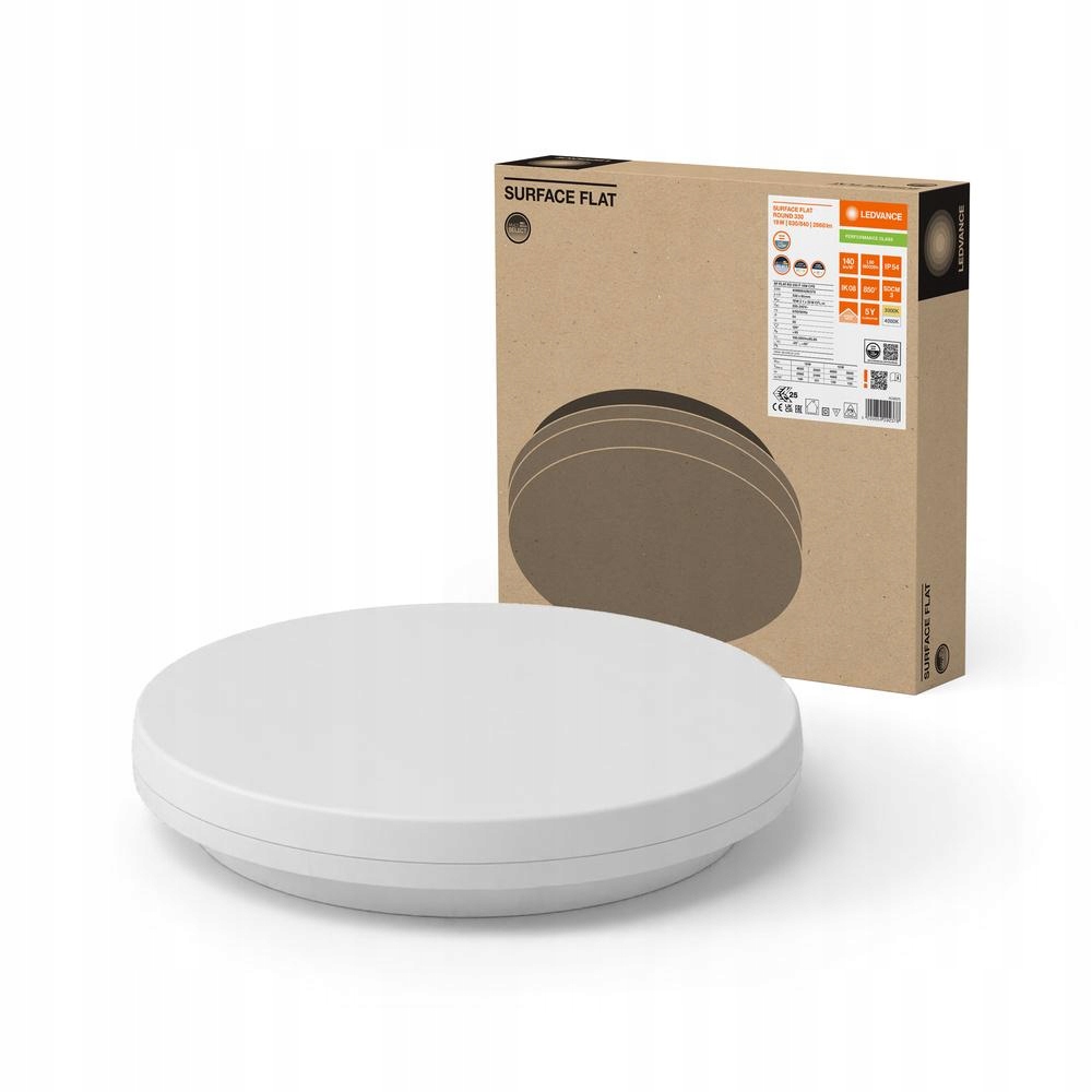Stropné Svietidlo 46010 W 2660 lm Cct Nástenná biela 33 cm Surface Ledvance