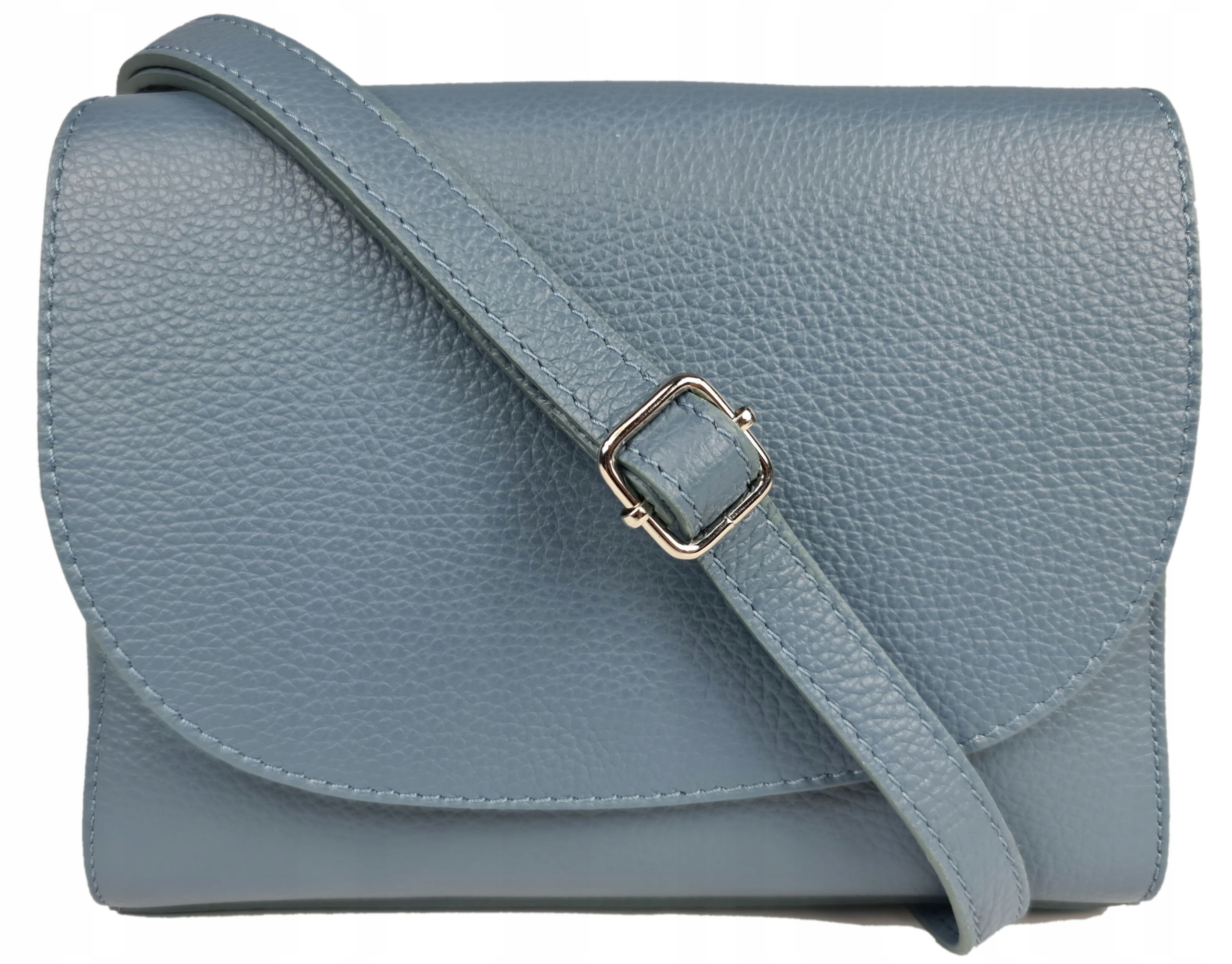 

Torebka skórzana damska listonoszka skóra jeans