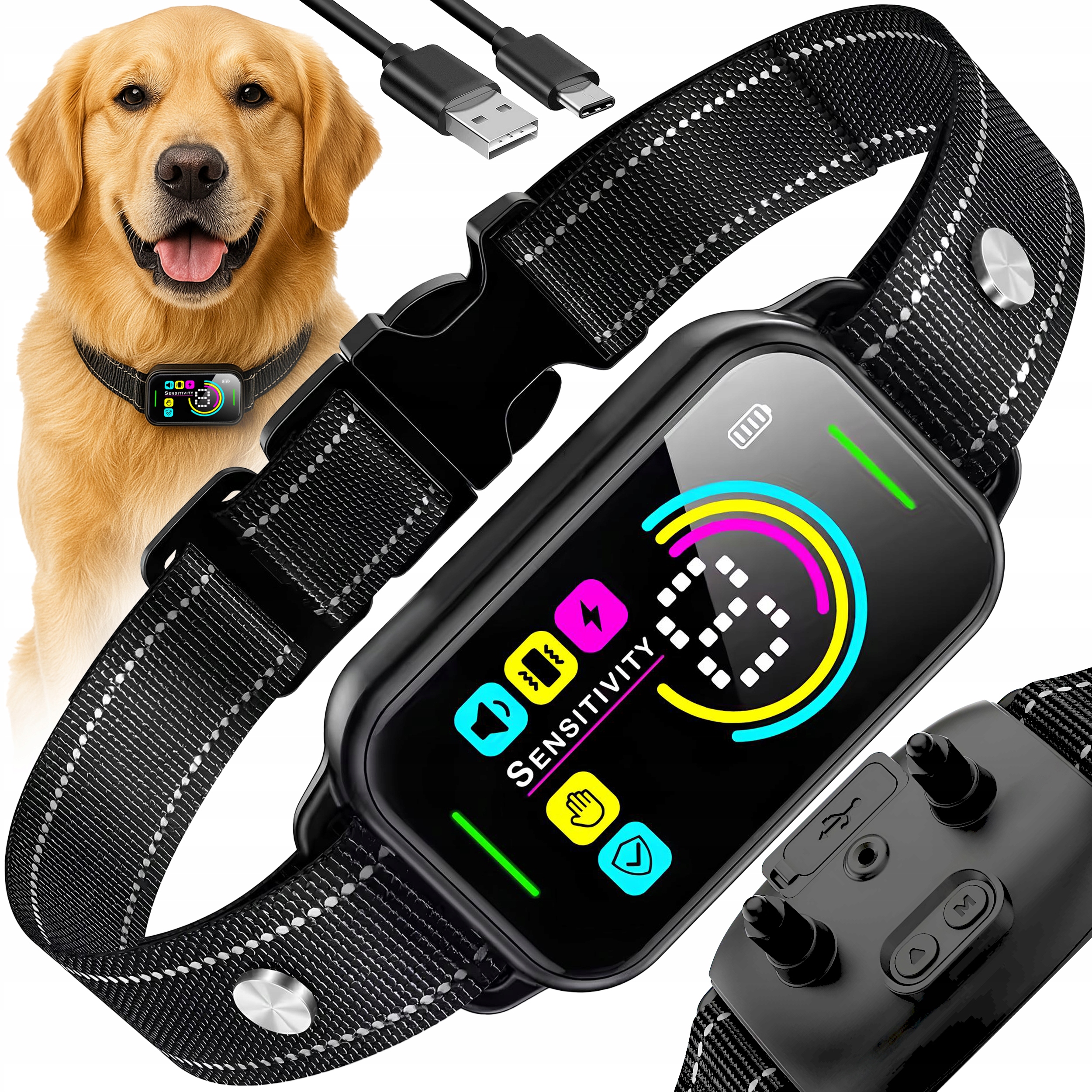 Elektrický Obojek Pro Psa Proti Štěkání, Účinný, Inteligentní