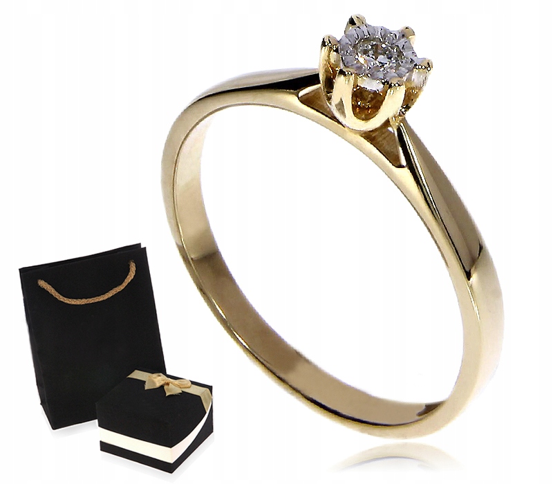 

Pierścionek z brylantem dla dziewczyny r.9 LgP481