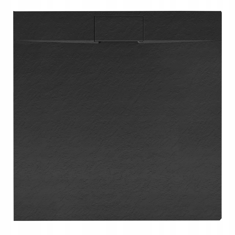 Brodzik Prysznicowy Struktura Kamienia Kwadratowy Miko Czarny 90x90 CM