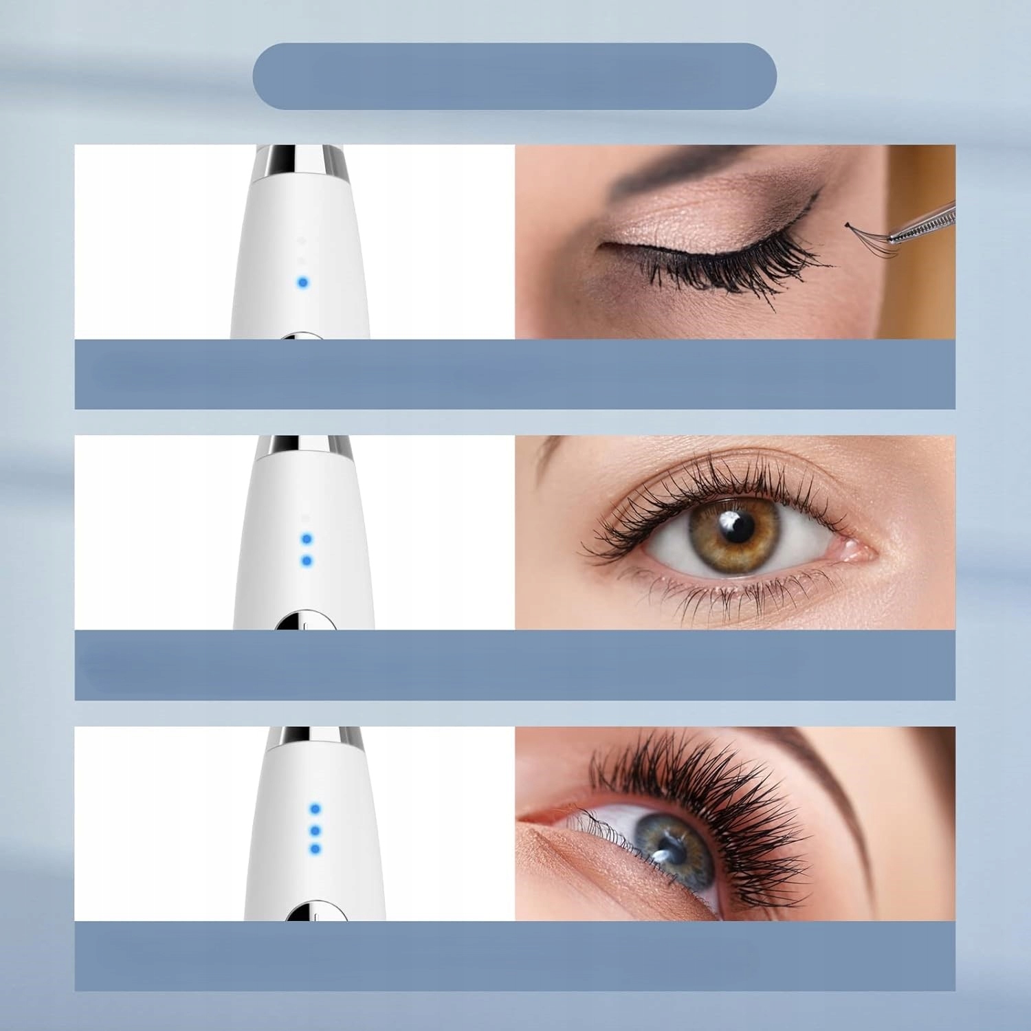 Elektryczna Podgrzewana Zalotka do Rzęs 3 Poziomy Temperatury TB-1859 Biała Marka inna marka
