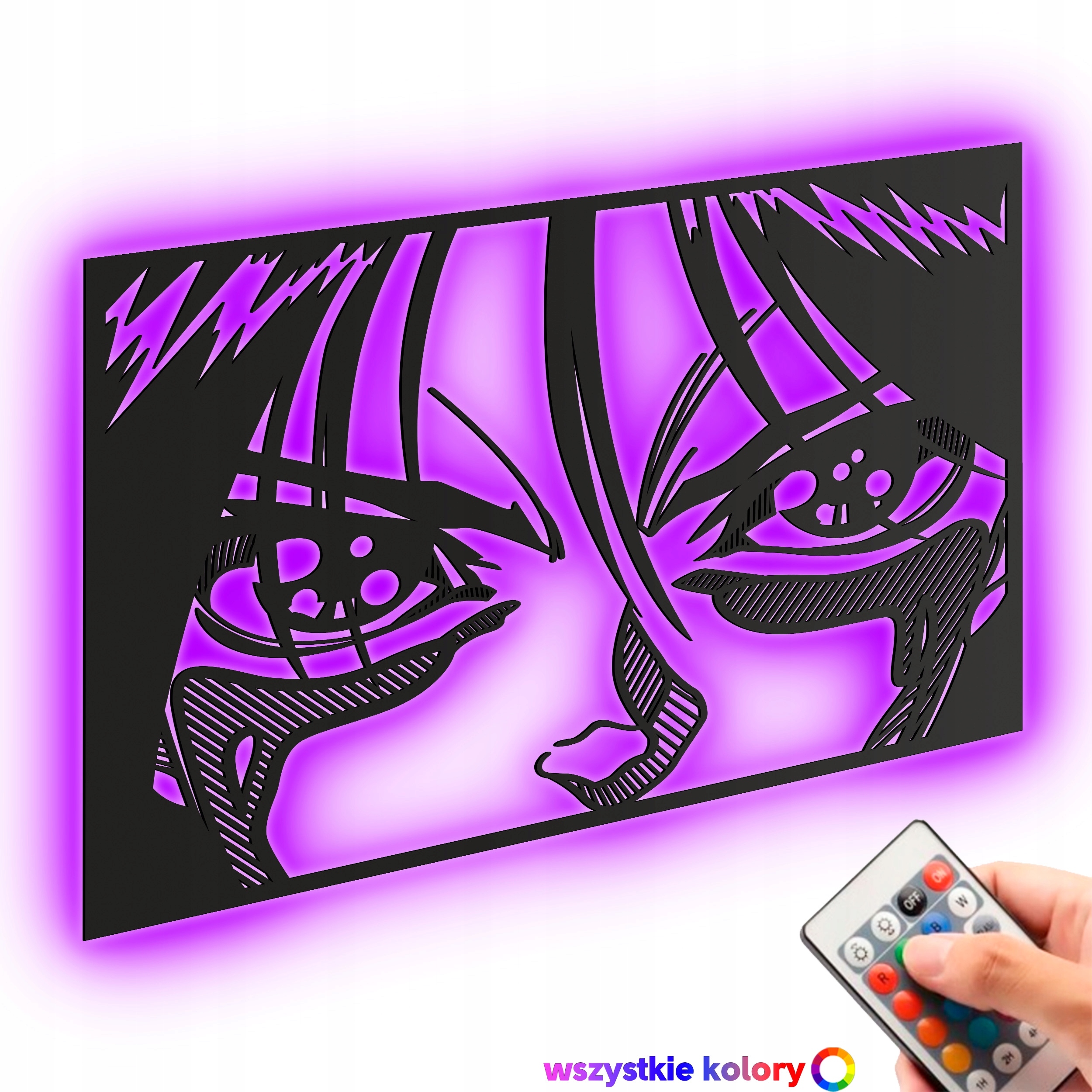 Drevený obraz Anime Alita Nástenná Dekorácia Darček Nočná Lampa Led XL