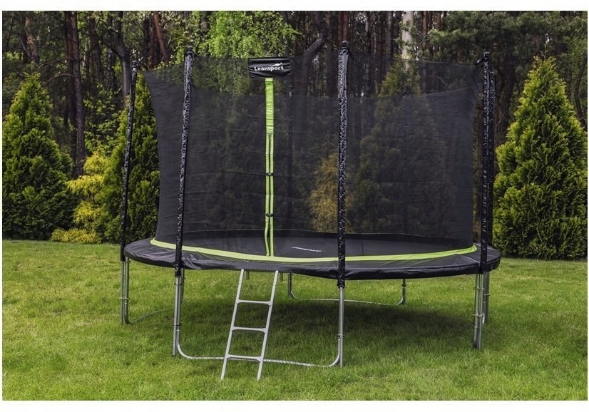 TRAMPOLINA Z SIATKĄ WEWNĘTRZNĄ 14FT/427cm do 150kg Marka Leansport