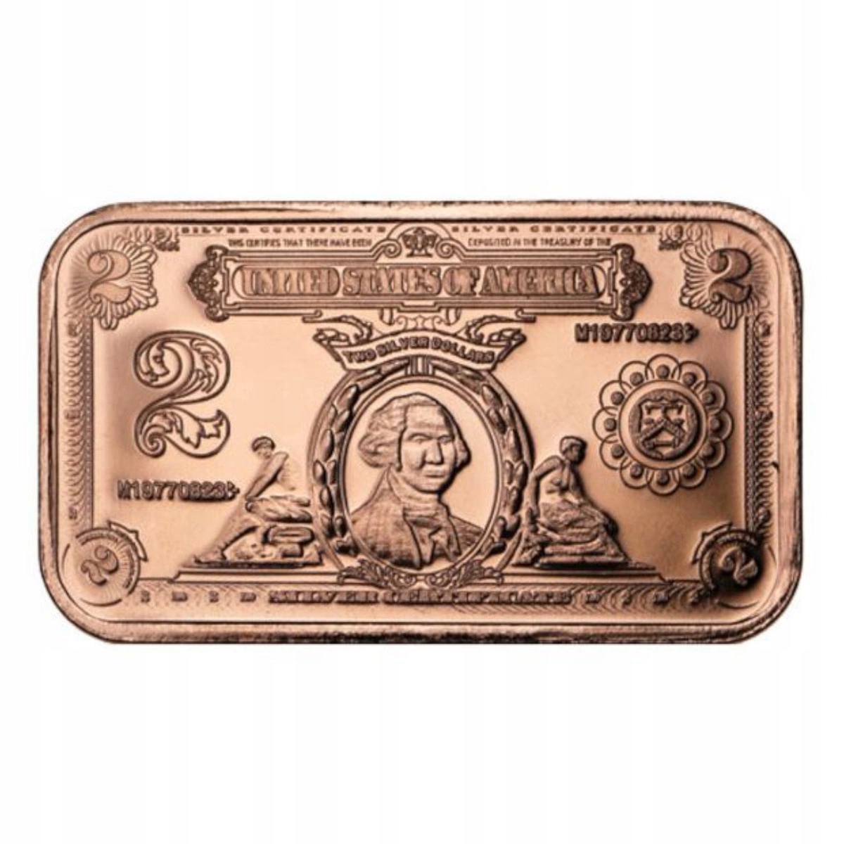 Sztabka miedzi 1 oz $2 US Thomas Jefferson próba 999