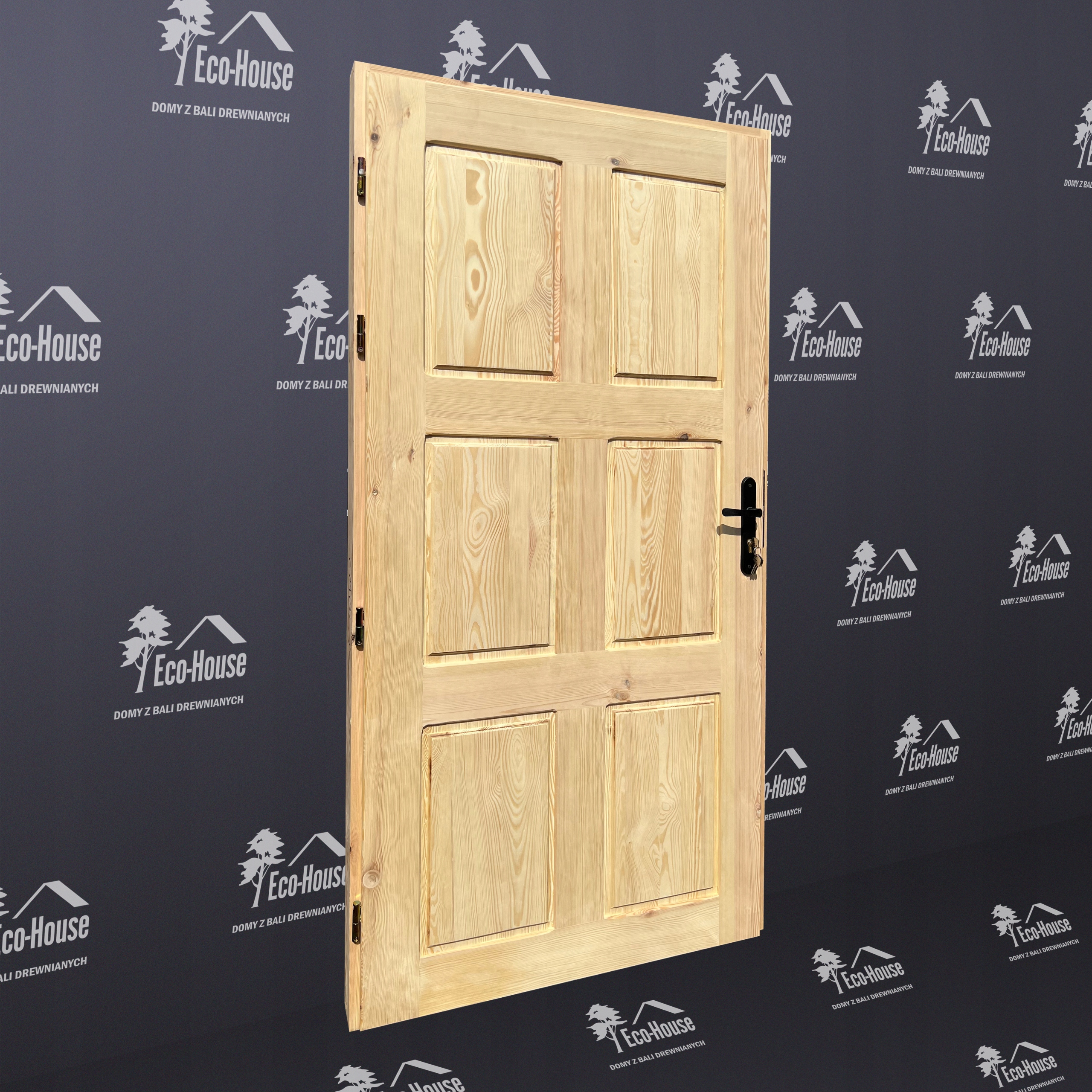 DRZWI 100x200 DREWNIANE ZEWNĘTRZNE WEWNĘTRZNE Marka Eco-House