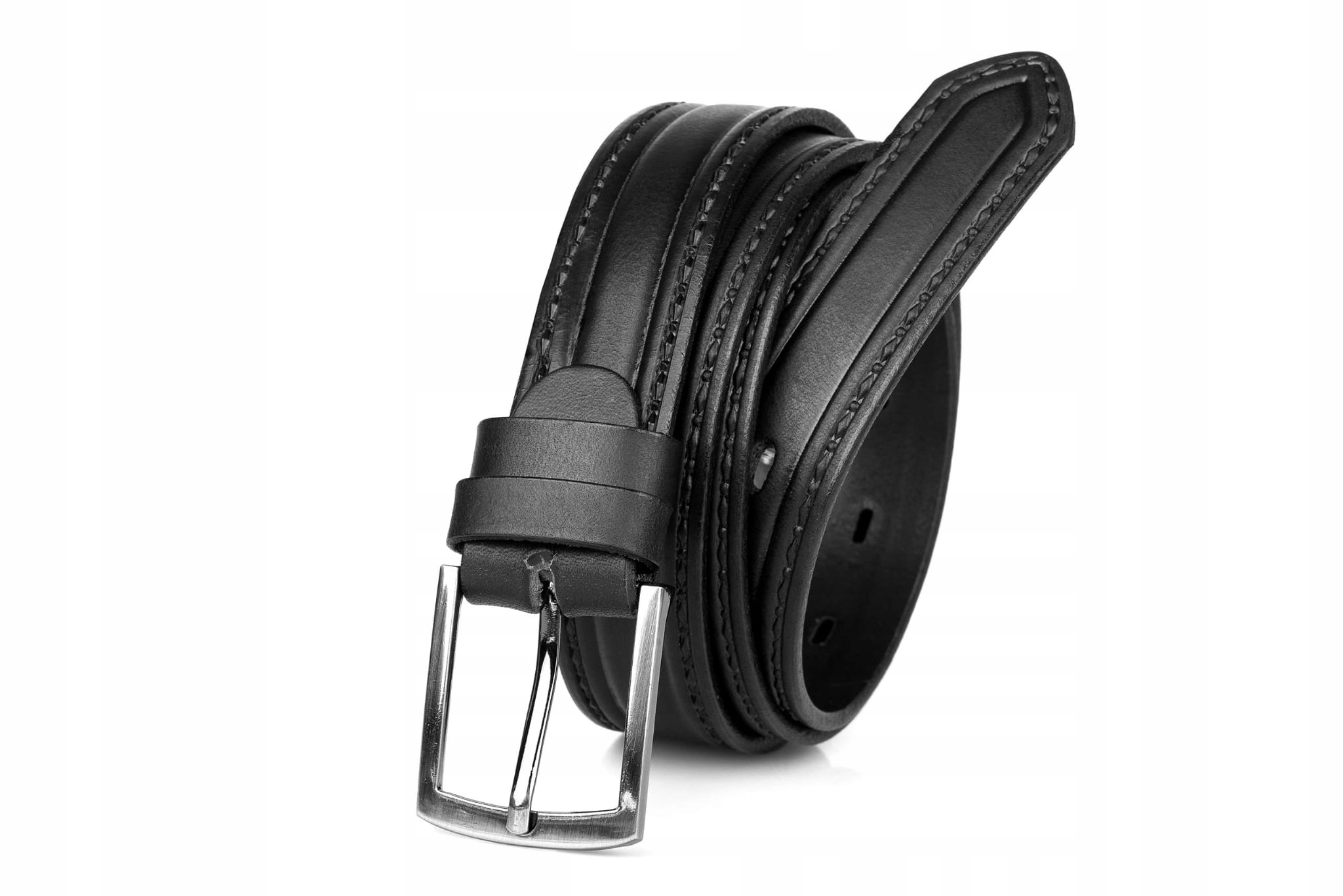 

Pasek męski skórzany klasyczny czarny 3/110 cm