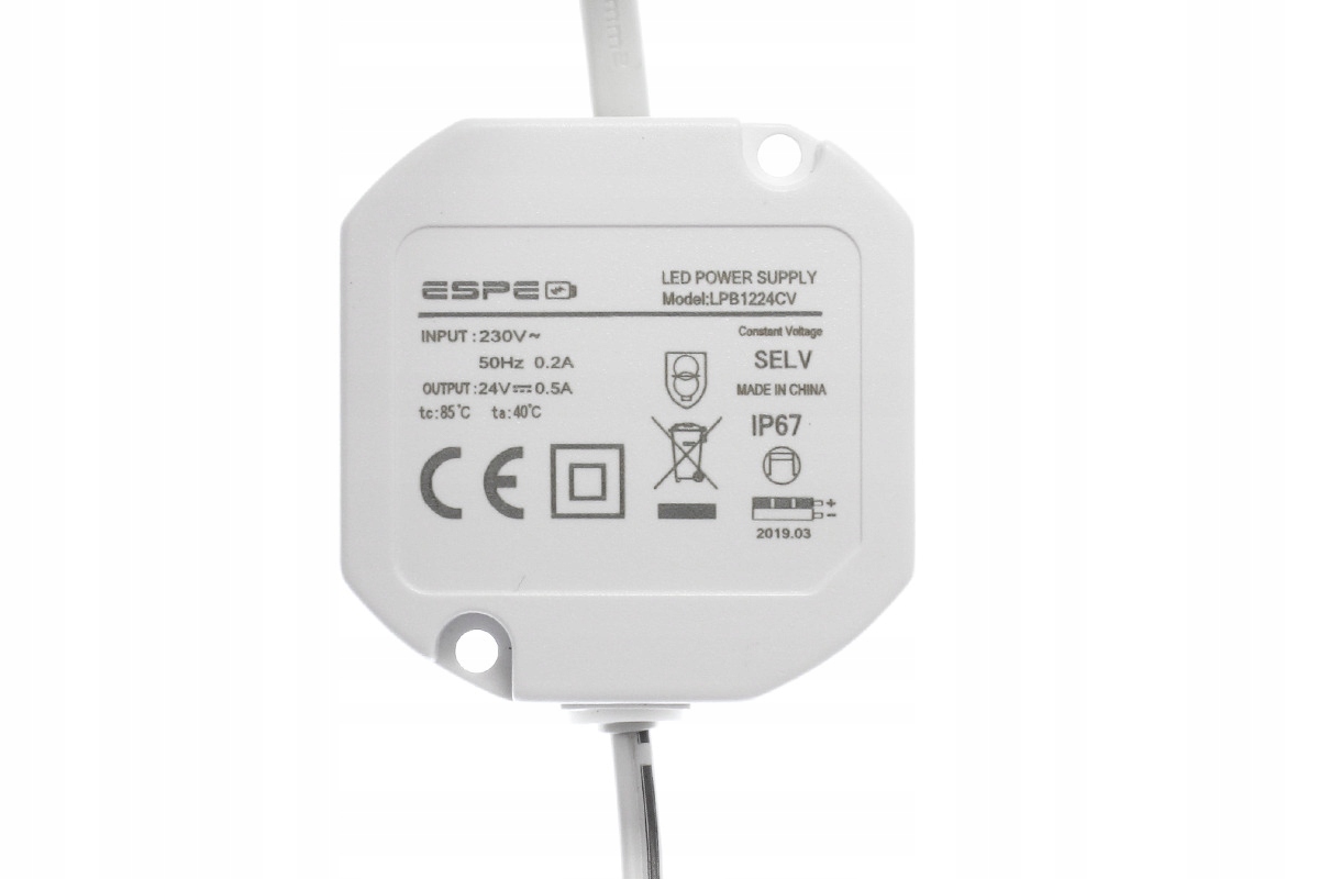 

Zasilacz Do Led 24V 0,5A 12W IP67 dopuszkowy