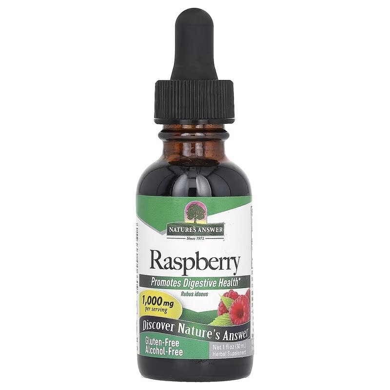 2 SZTUKI - NATURE'S ANSWER Raspberry - Ekstrakt z liści maliny (30 ml)