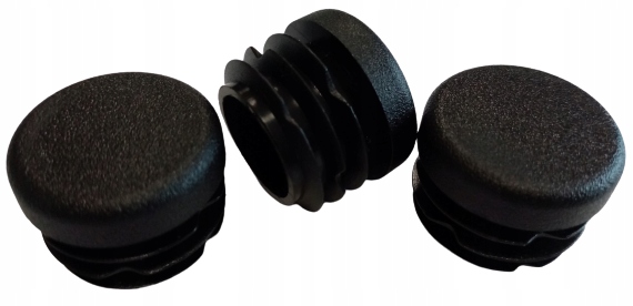 Zaślepka wewnętrzna na profil zatyczka rur Fi 25 100SZT CZARNA Kolor czarny