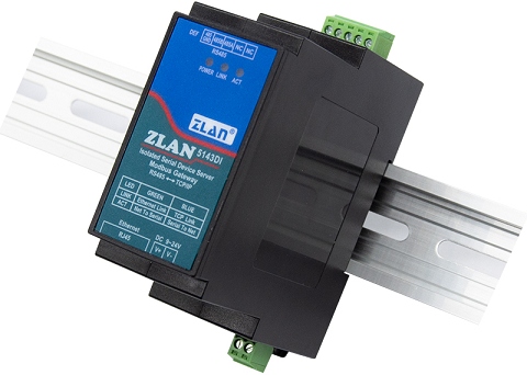 Konwerter RS485 na Ethernet Modbus na szynę Din izolowany ZLAN5143DI