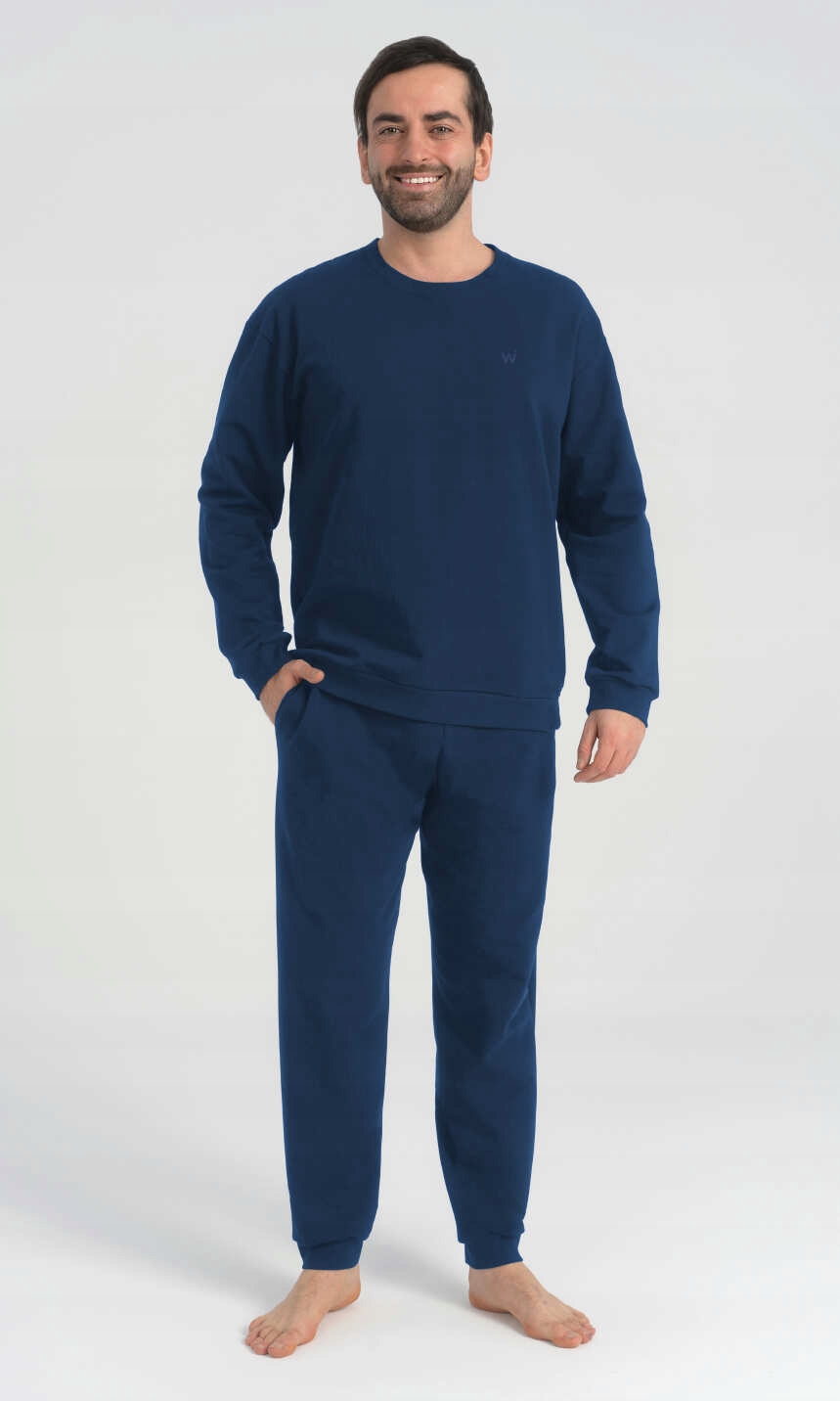 Polský Pánská Tepláková Teplákovka Wadima XL Světle Tmavě Námořnická Modrá