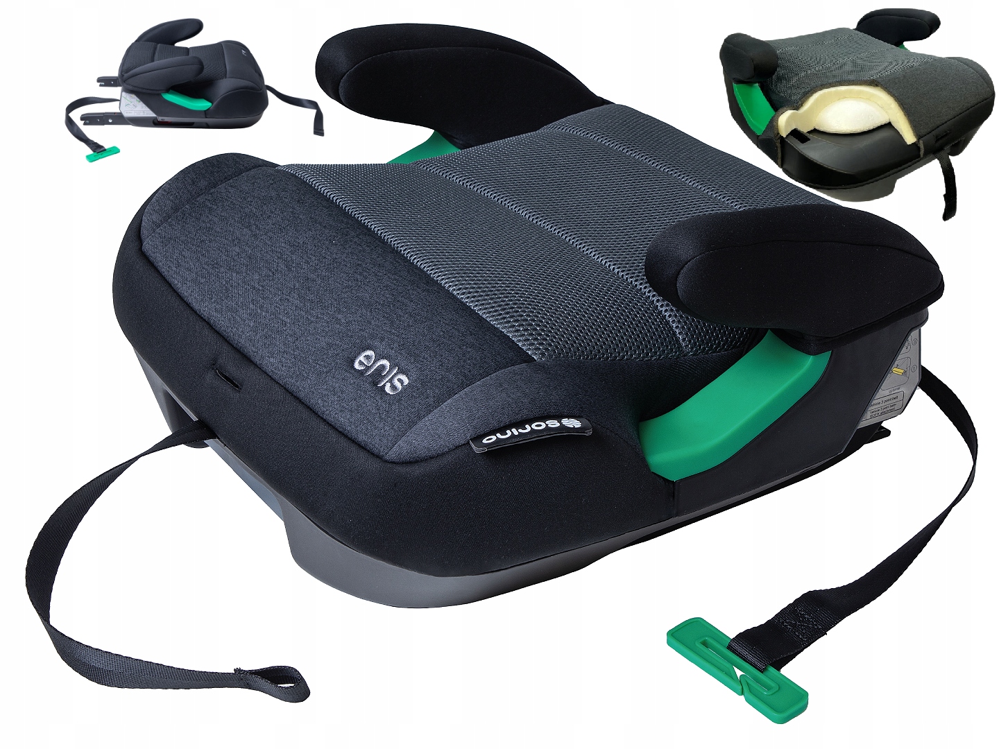 Fotelik Podstawka Miękkie Siedzisko Booster Isofix Sorino Eris 125-150 cm