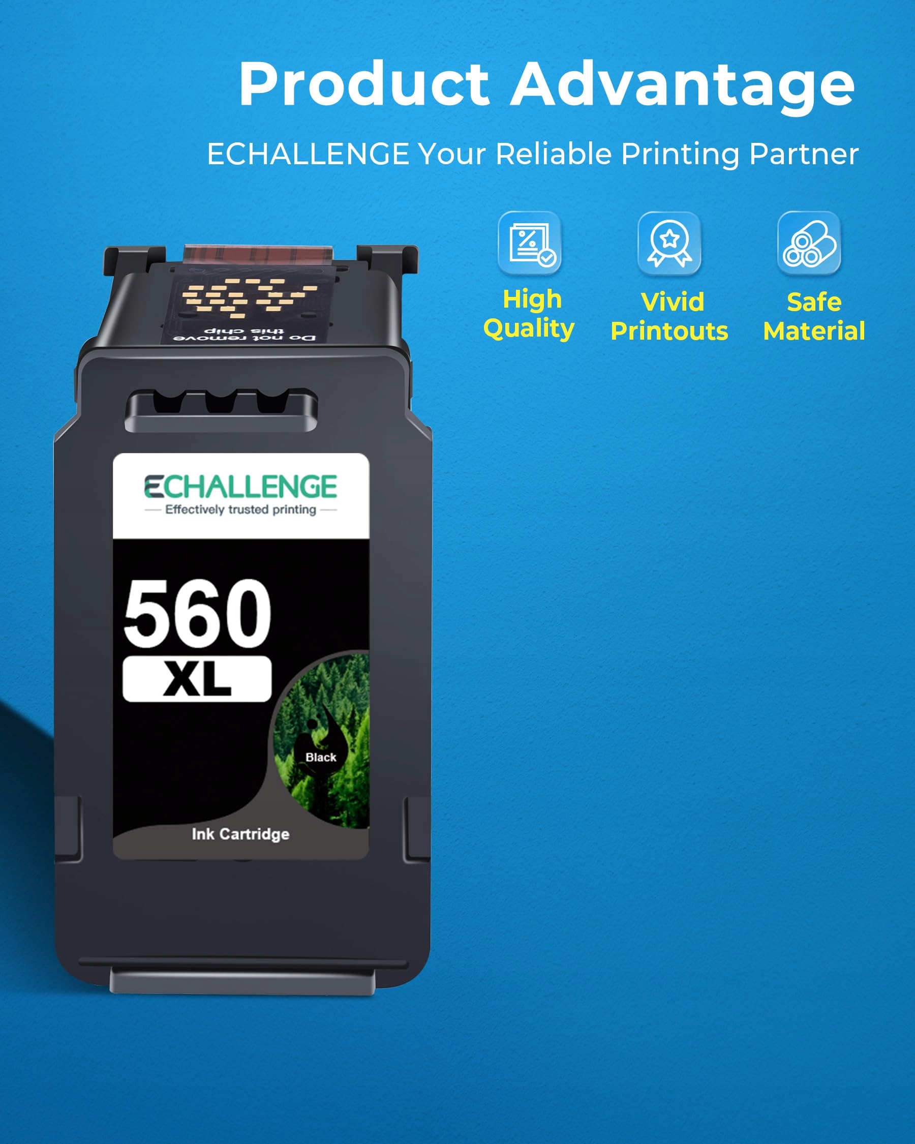 ECHALLENGE PG-560XL Multipack Tusze Canon Pixma TS5350 TS7450 Czarny 2szt — miniatura 2