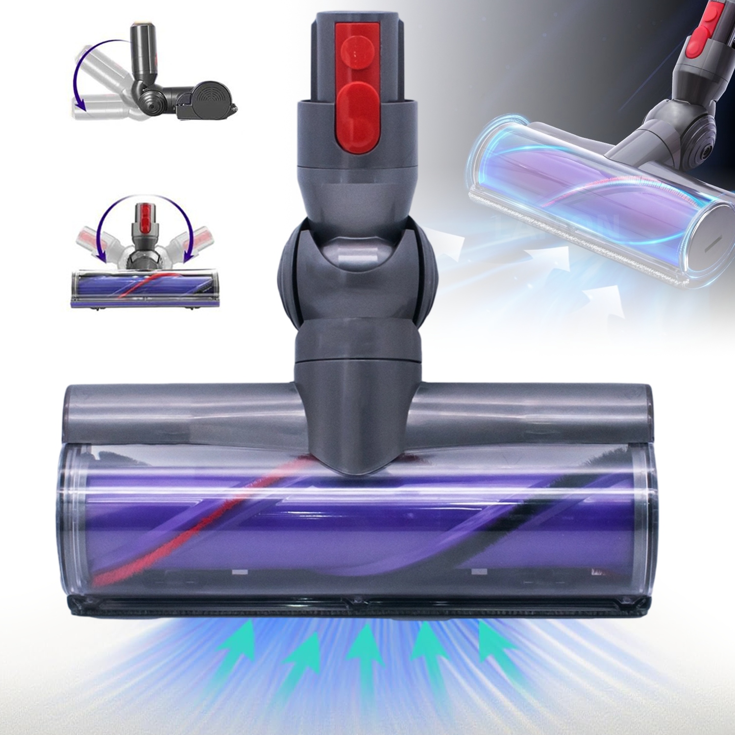 Sáček Na Parketové Panely Koberec Otočný O 180° Pro Vysavač Dyson V7 V8