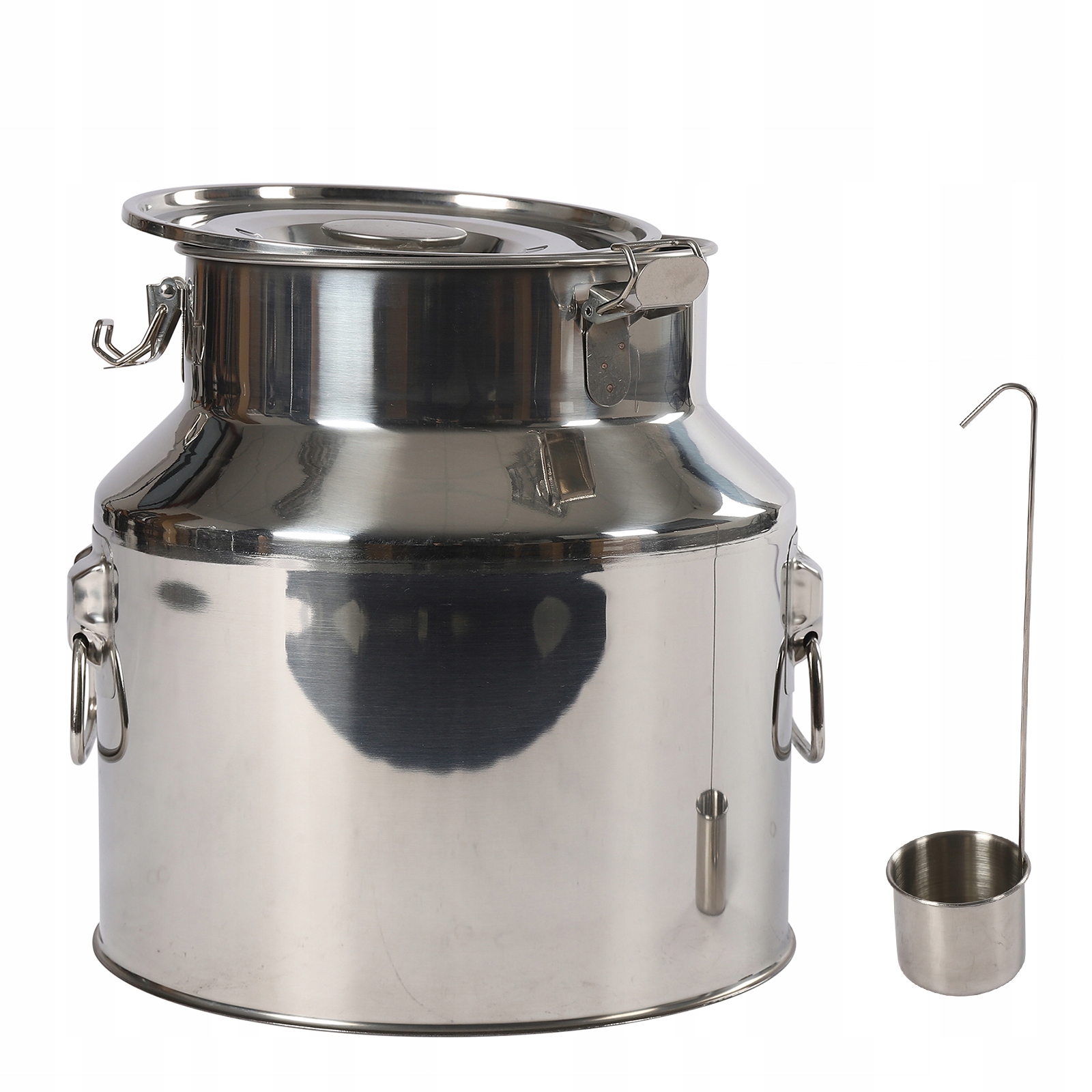 Levně 22L Nerezová Konvice/Kanystr na Mléko s Nepropustným Víkem a Uzávěrem