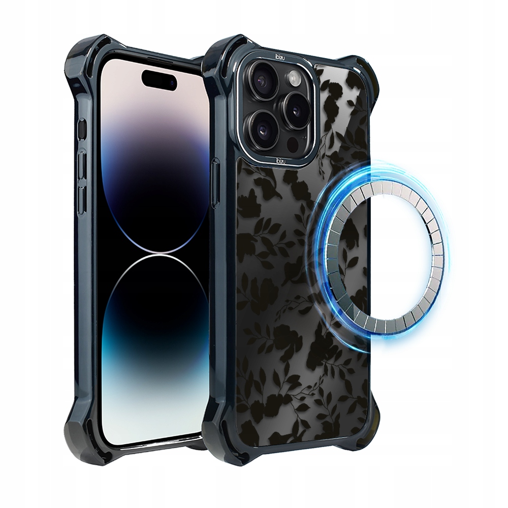 Pouzdro pro iPhone 14 Pro Ibizu DropGuard Ultra s MagSafe, stín listů