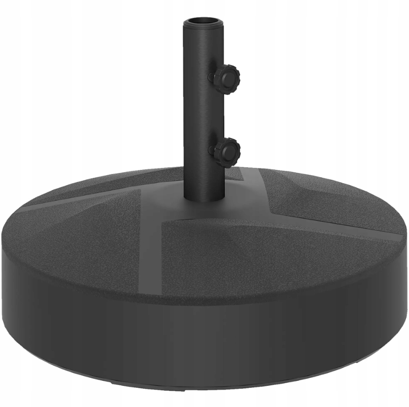 Podstavec na slunečník Ø36/38/48 mm, do 30 kg, černý Outsunny