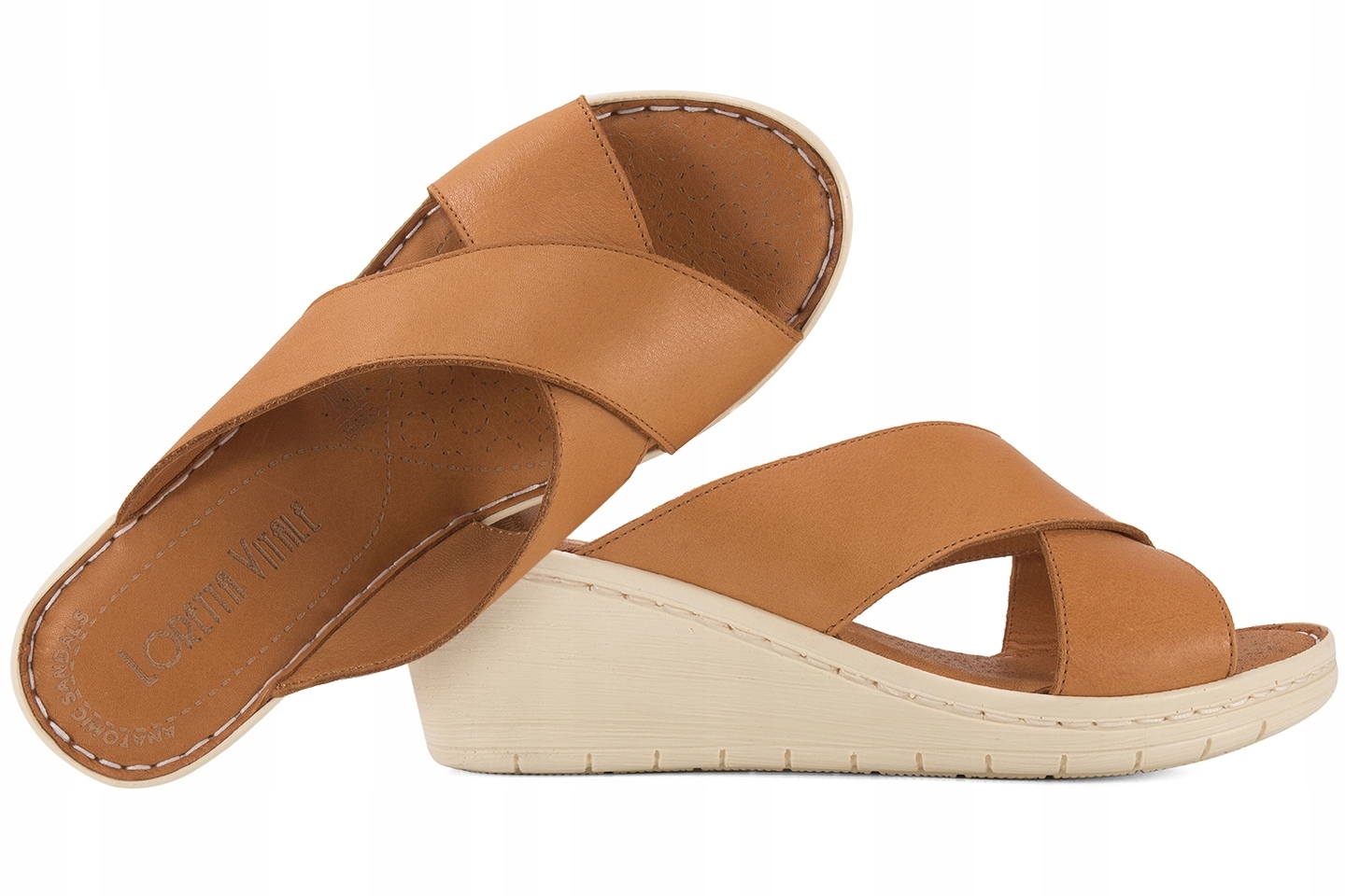 Loretta Vitale 756 Nazouváky Koturn Pu Kůže hnědá