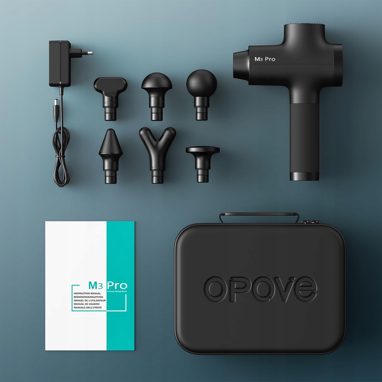 OPOVE M3 Pro 2 Pistolet Do Masażu LED 2500U/min 5 Prędkości 2600mAh — miniatura 9
