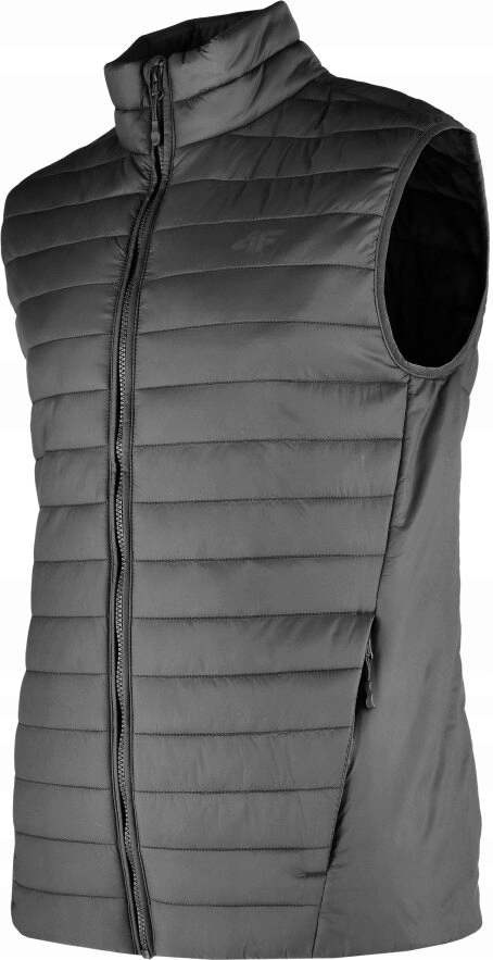 4F ŚLICZNA TANIA KAMIZELKA BEZRĘKAWNIK PIKOWANY M062 CZARNY r. M Model 4FAW23TVESM062