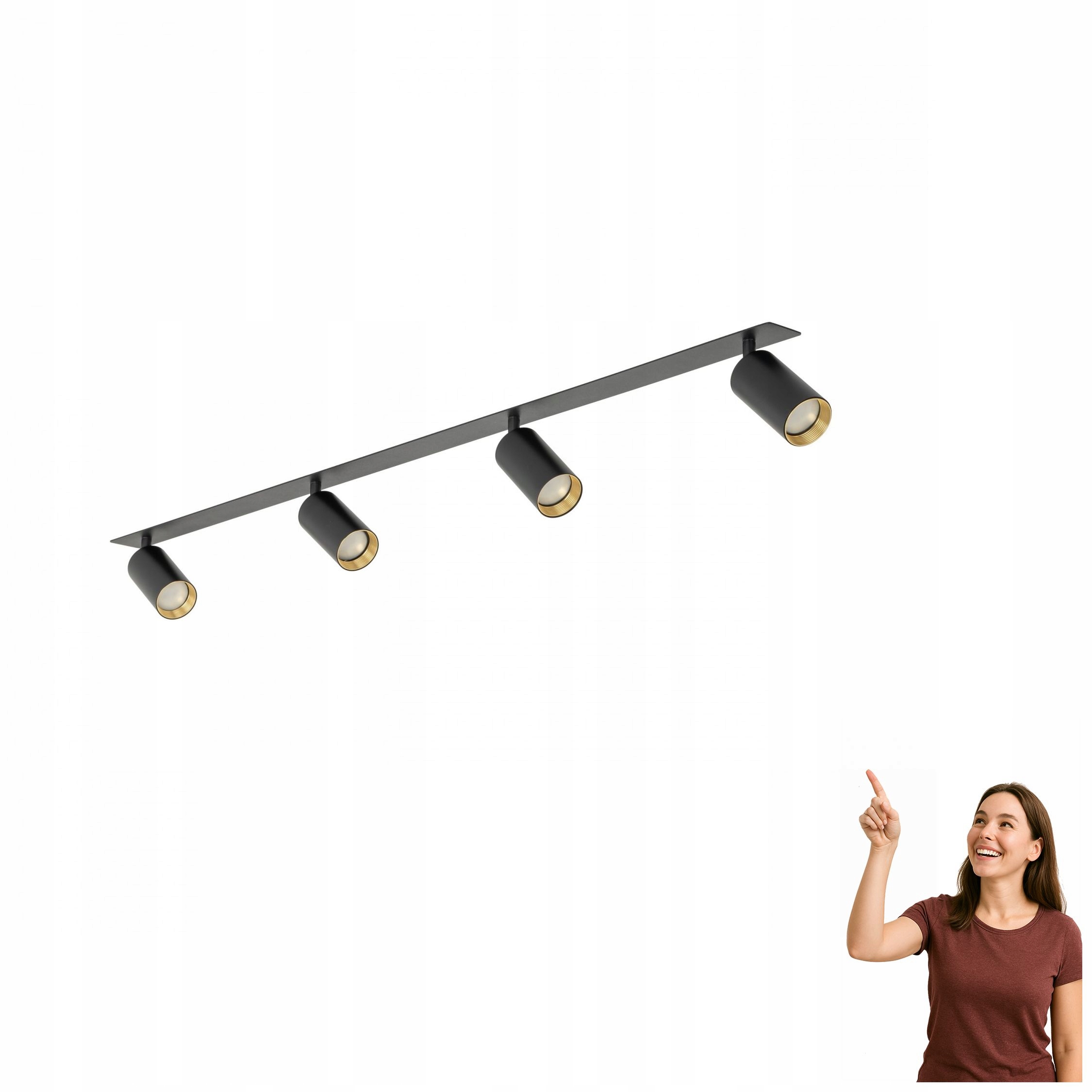 Čtyřnásobná podomítková spotová lampa Amis Black 10809 Tk Lighting