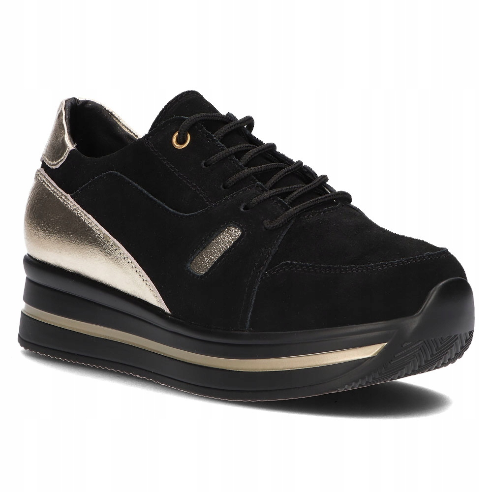 

Skórzane sneakersy Filippo DP3407/21 Bk Go r.37