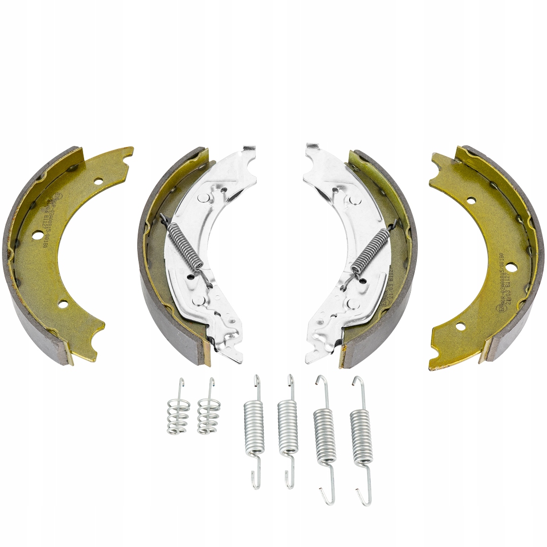 Brzdové čelisti pro osu Knott 250x40 přívěsu 1800 kg s kompletní sadou pružin