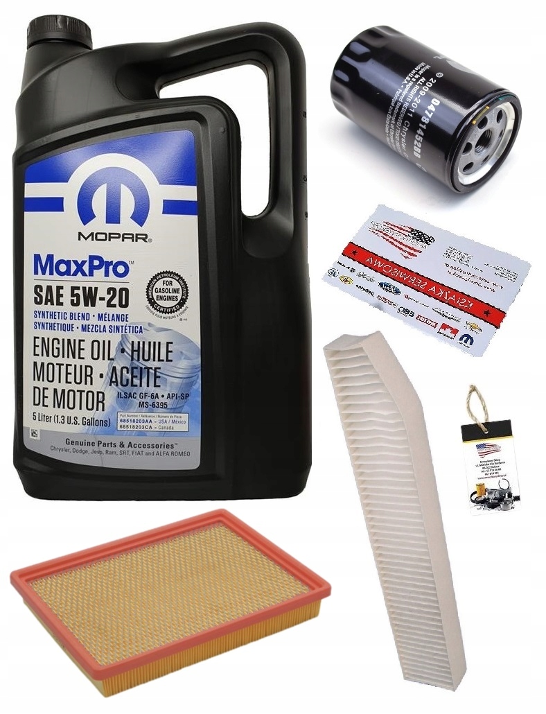 MOPAR 5W20 + FILTRY JEEP GRAND CHEROKEE 3,7 07-08