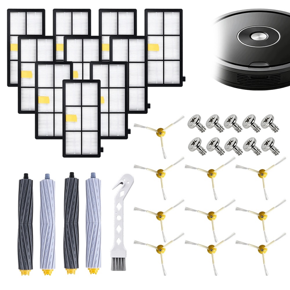 Sada Filtrů Kartáčů Pro Irobot Roomba Série 800 900 Odstraňuje Prach Vlasy