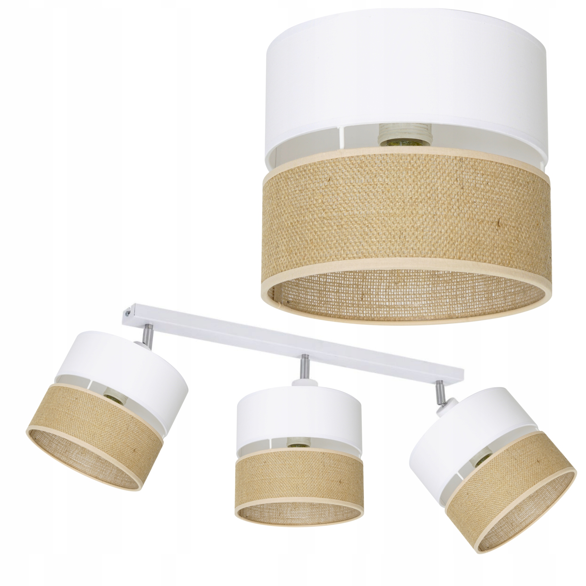 Stropná Lampa Stropné Svietidlo Juta Boho Jutová Duo Led Poľsko Lampa