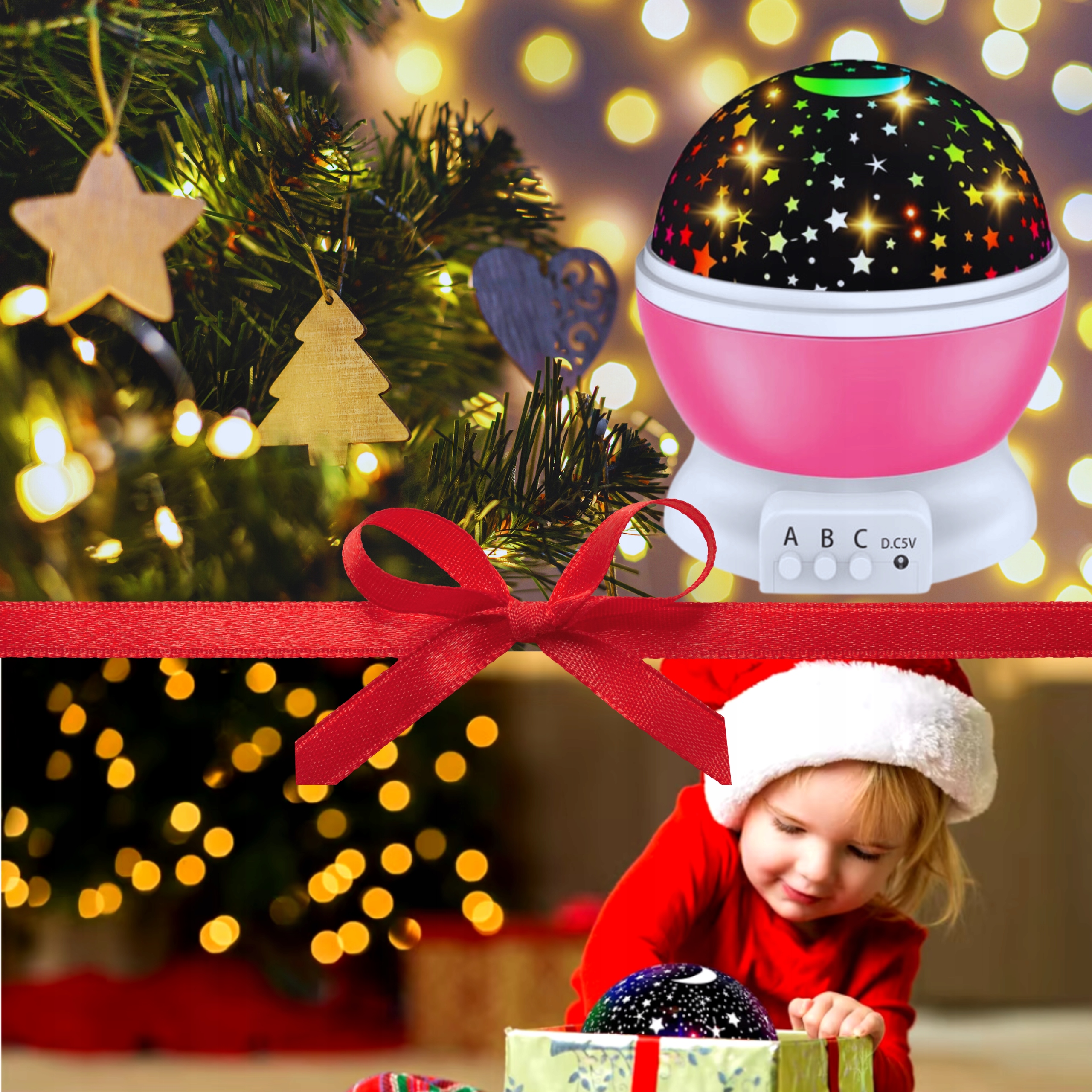 NAKTINĖS ŠVIESOS PROJEKTORIUS DANGUS ŽVAIGŽDĖS SUKAMOSIOS LEMPOS PROJEKTORIUS VAIKAMS LED Maitinimo šaltinis baterijos, maitinimas iš tinklo