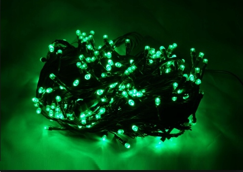 Lampki choinkowe 100 LED zielone