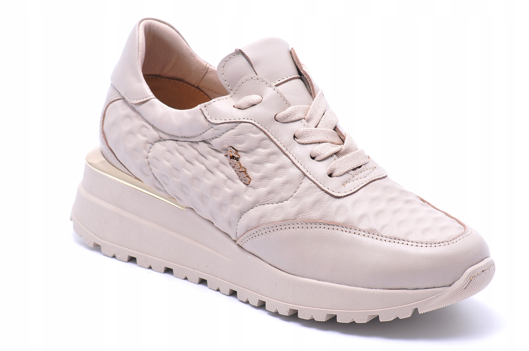 Karino 4319 Béžové celozrnné tenisky Velikost 40