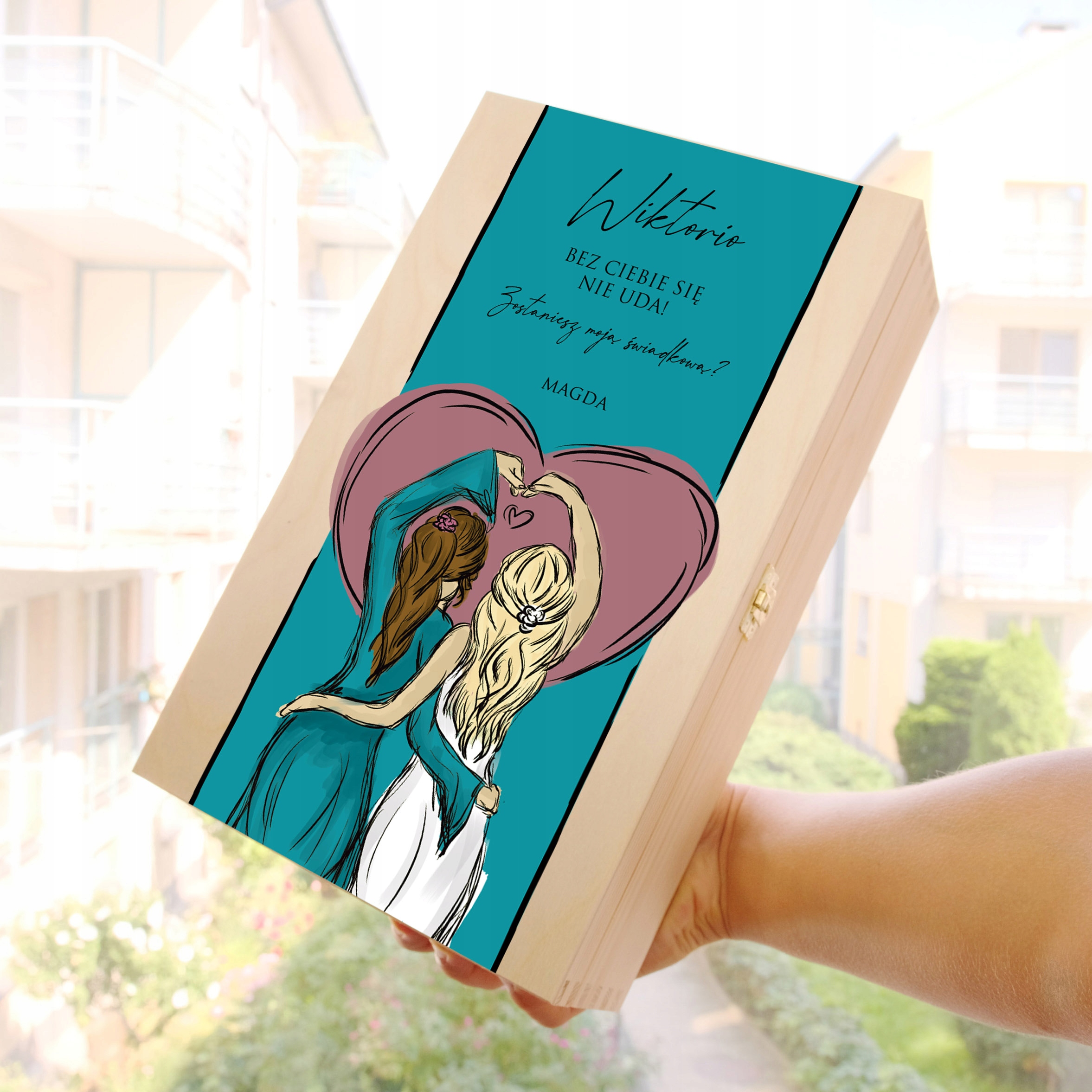 Zaproszenia Dla Świadków Pudełko skrzynka na wina Stan opakowania oryginalne