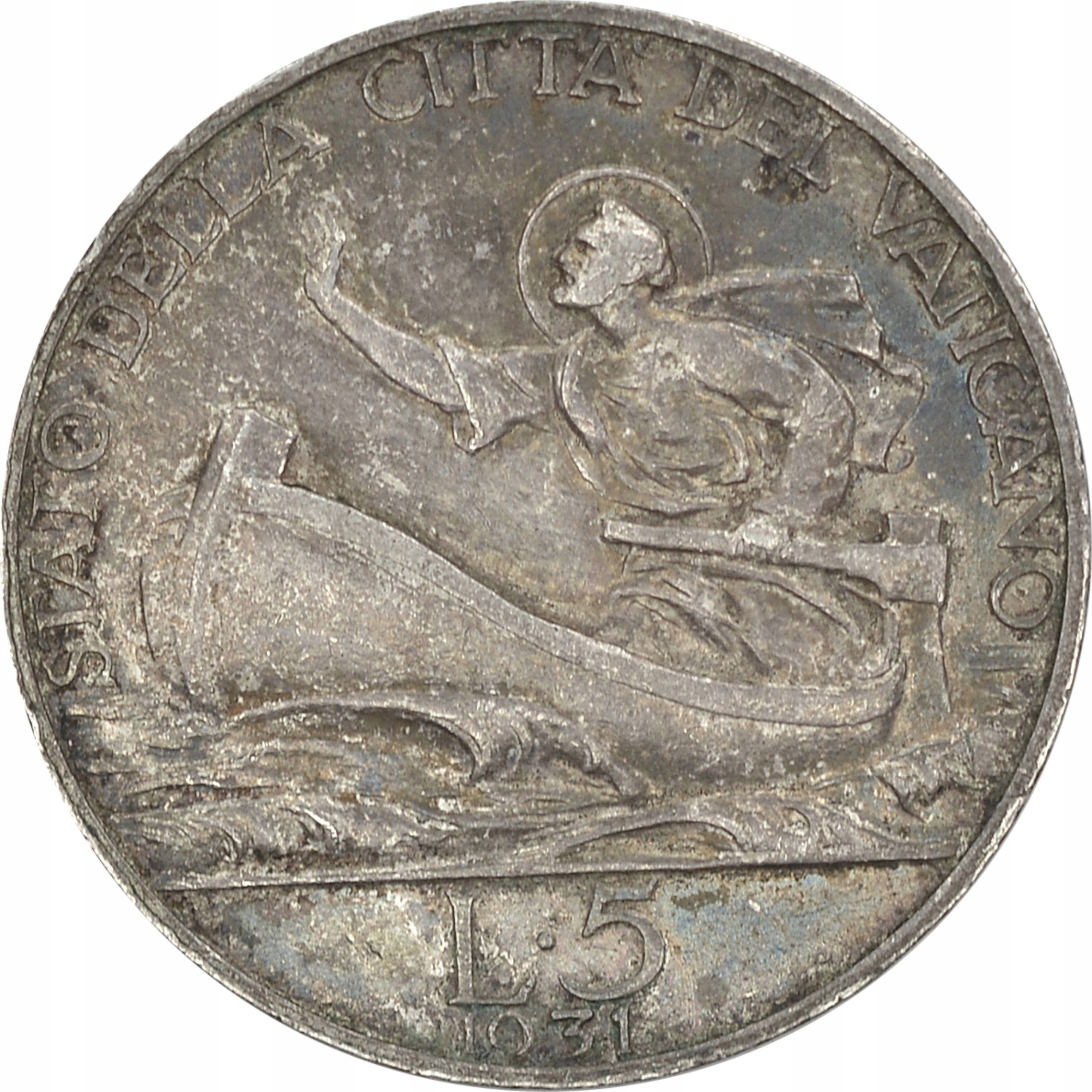 11.WATYKAN, PIUS XI, 5 LIRÓW 1931