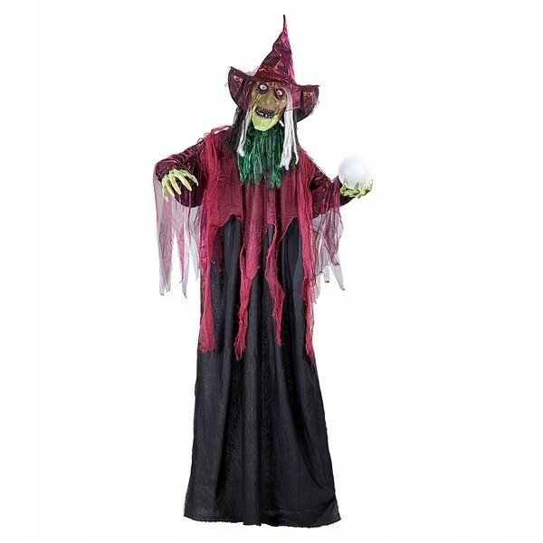 Dekorácia Hovoriaca Čarodejnica Led Halloween Kula