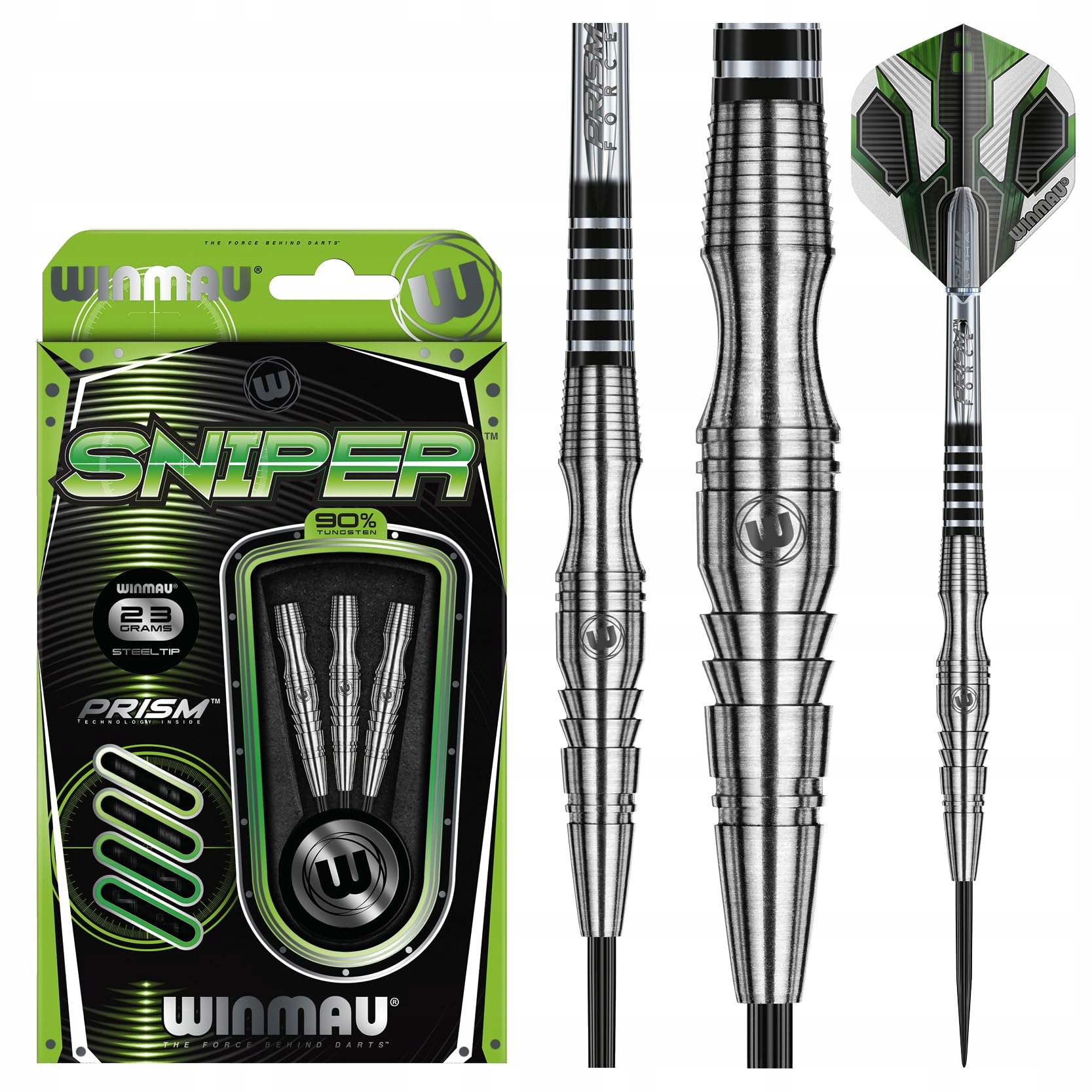 WINMAU Sniper 23g Rzutki Wolframowe Steeltip z Flights i Shaftami — miniatura 2