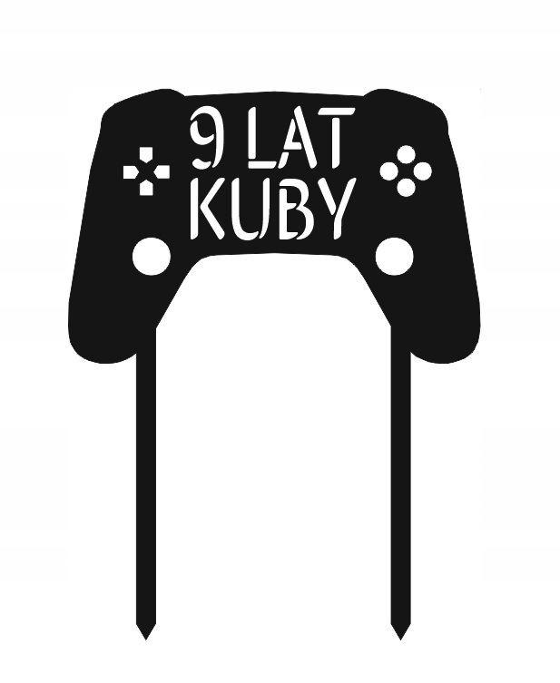 Topper urodzinowy Gamepad kontroler PS4 Pad do gry Dowolne Imię Cyferka