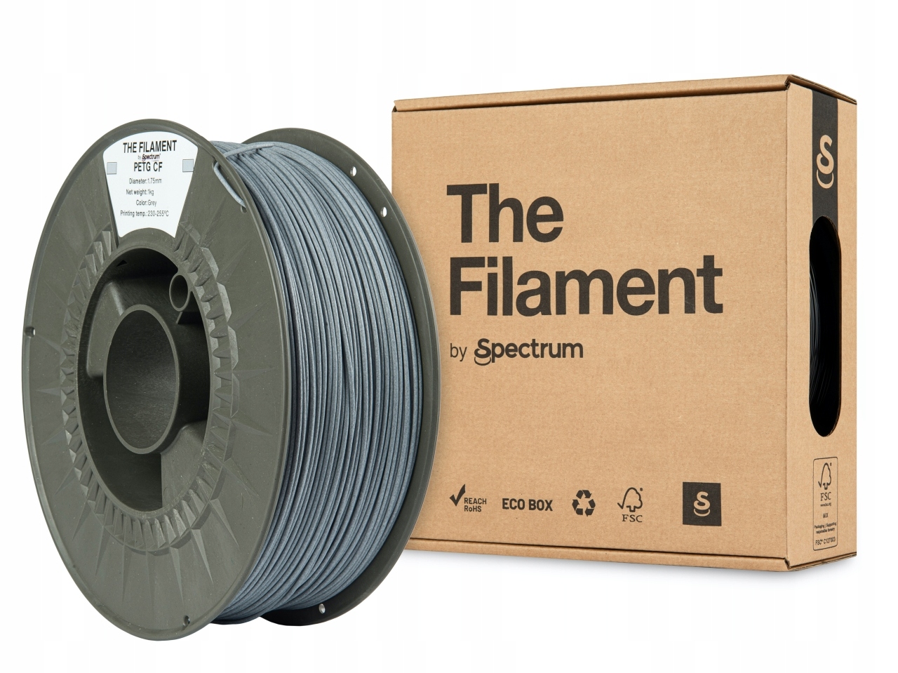 Filament Petg Spectrum 1,75 mm 1 kg šedý