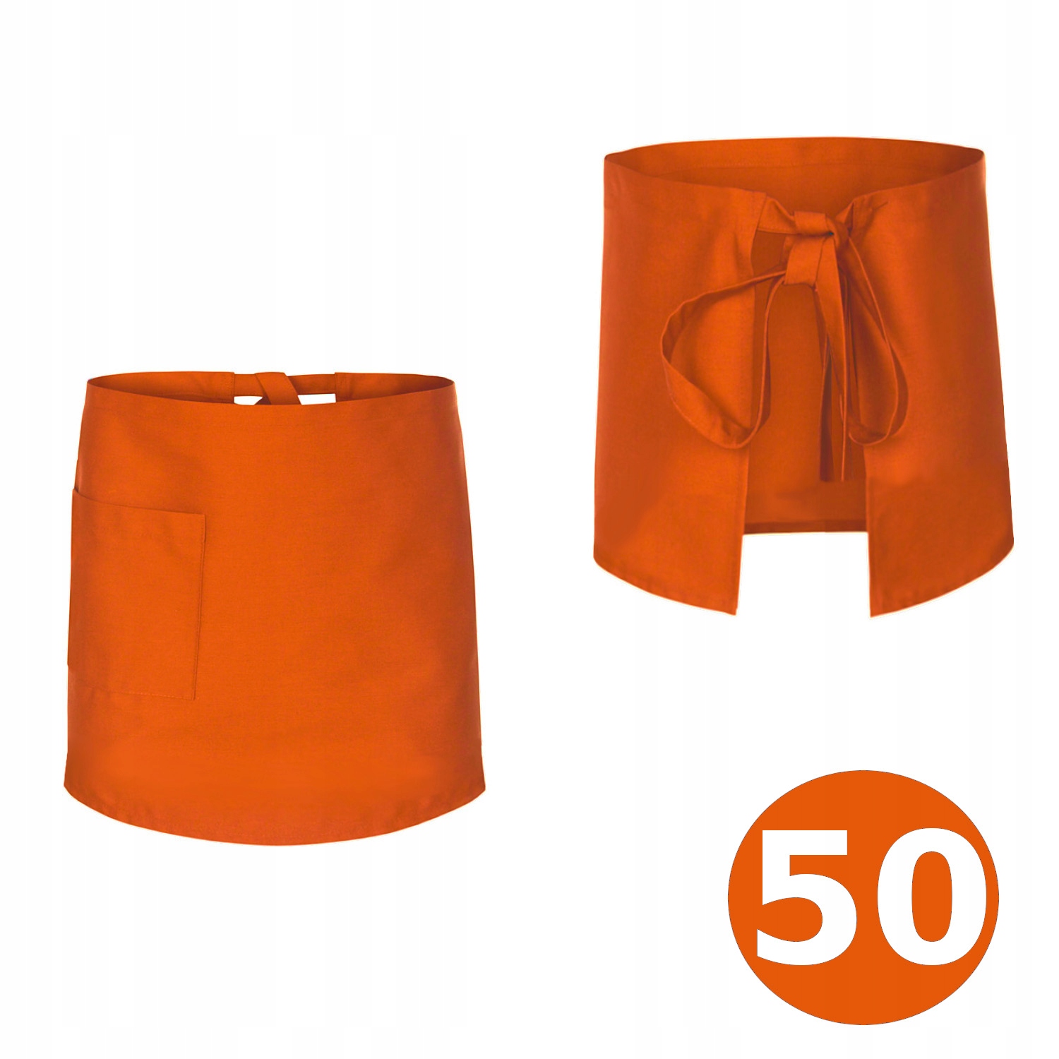 

Zapaska kelnerska fartuch kucharski 50cm Pomarańcz